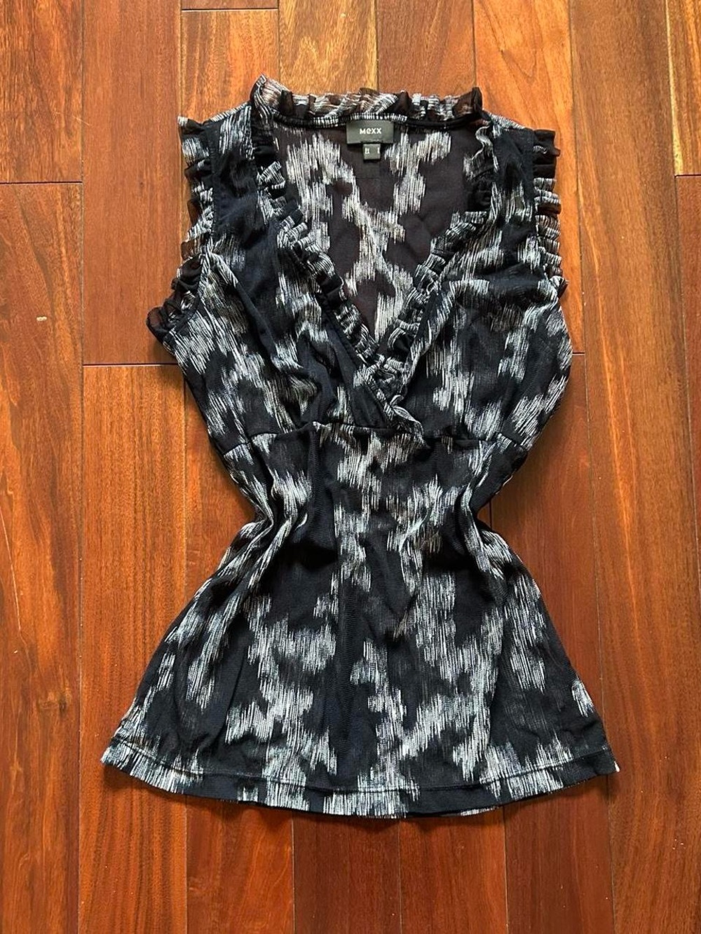 Mexx Ruffle Sheer Mesh Tank Top - Picture 2 of 6